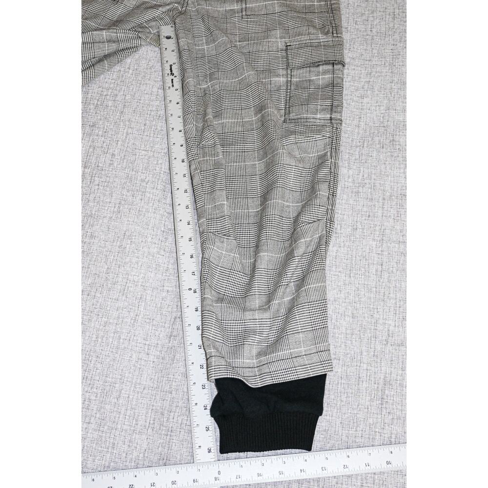 Alice + Olivia Isaac Distress Cargo Pants Grey houndstooth Size 8 - Picture 10 of 10